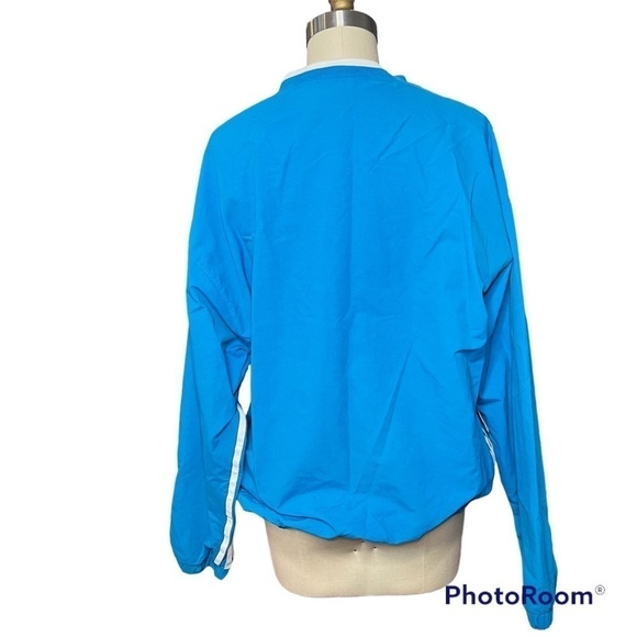 Adidas Wind Pullover Jacket Gender Neutral Teal Blue V Neck EUC - Picture 8 of 14
